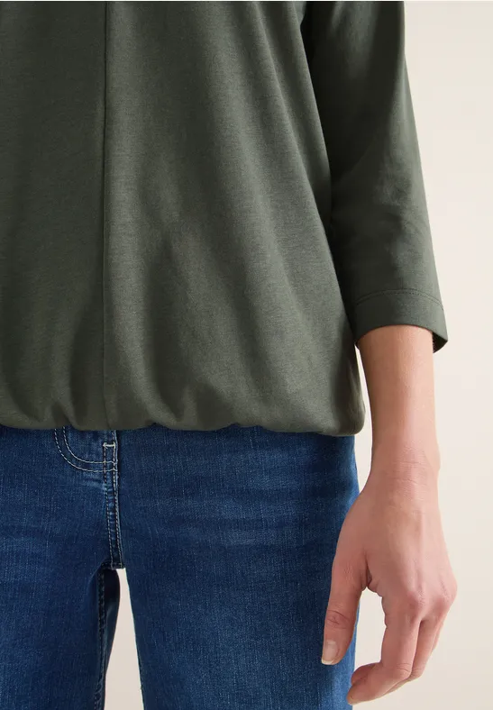 T-shirt au look tunique khaki