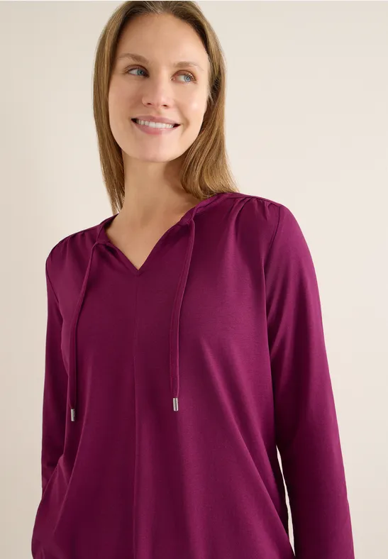 Shirt im Tunika-Look magenta purple