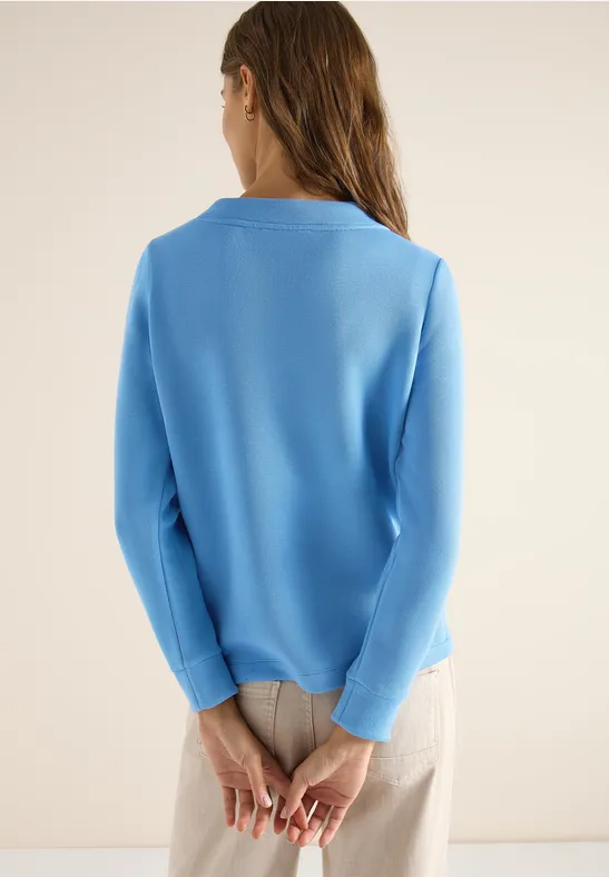 T-shirt avec détail de bande fountain blue