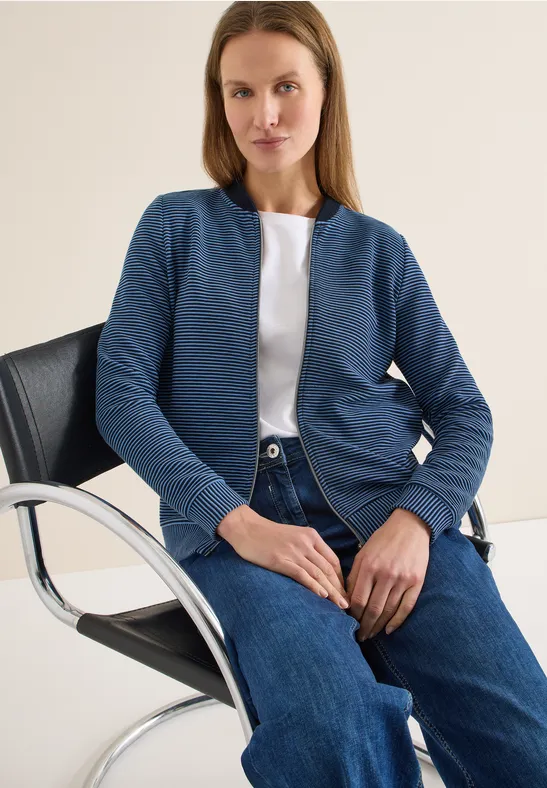 Gestreifte Jacke universal blue
