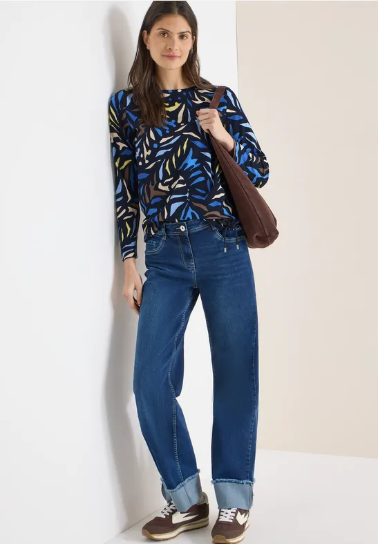 Shirt met patroon universal blue