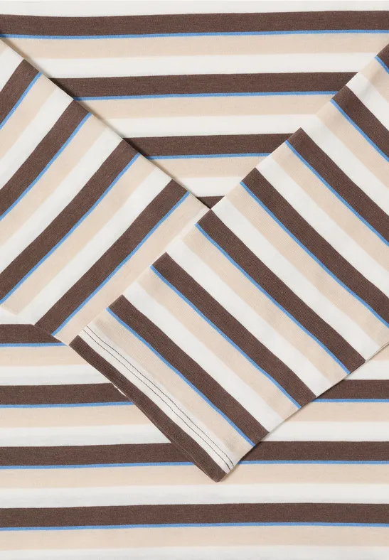 T-shirt à rayures urban taupe