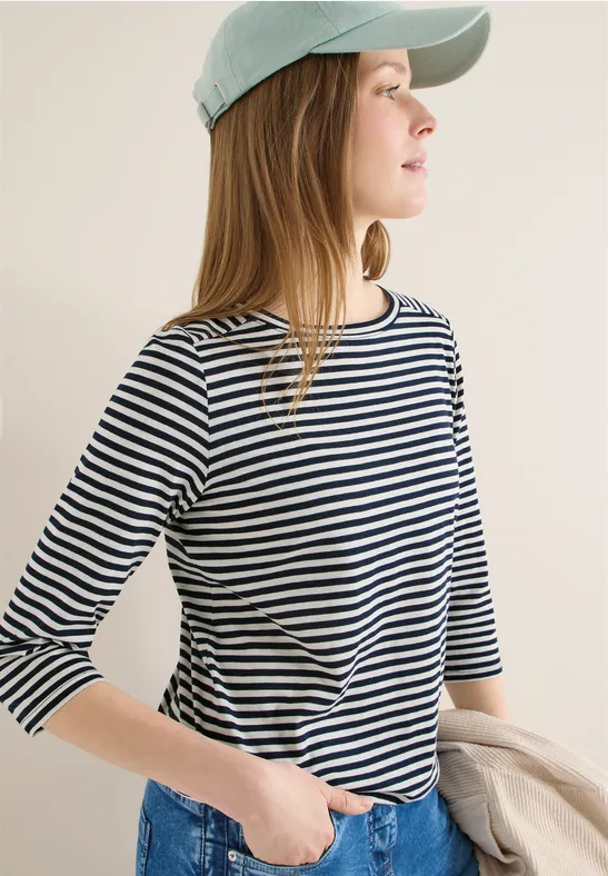 Gestreiftes Shirt universal blue