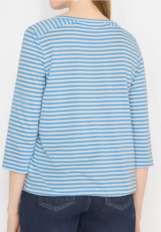 Gestreiftes Shirt cloud blue