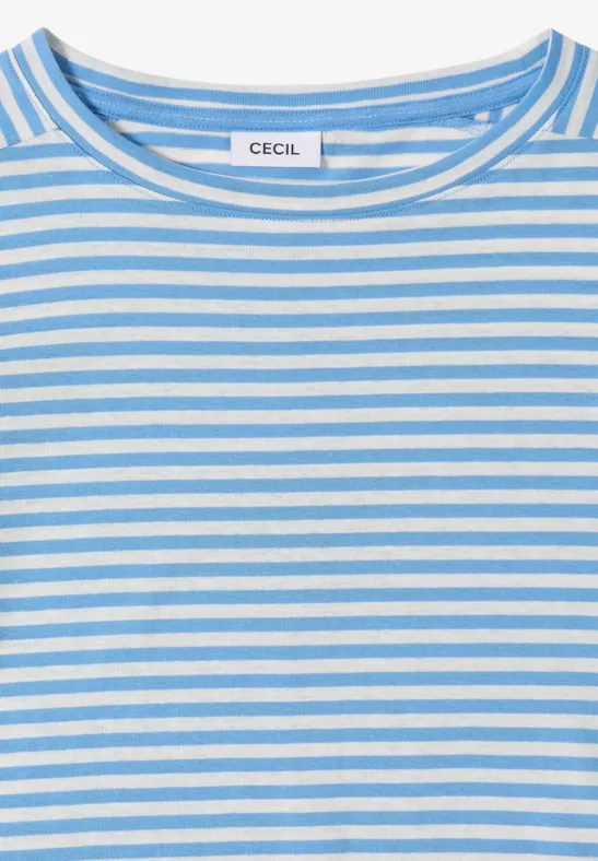 Gestreiftes Shirt cloud blue