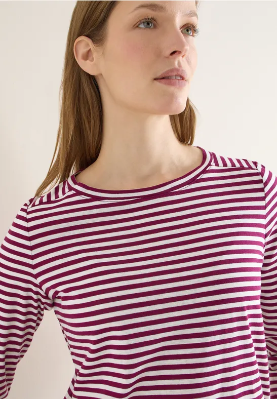 Gestreiftes Shirt magenta purple