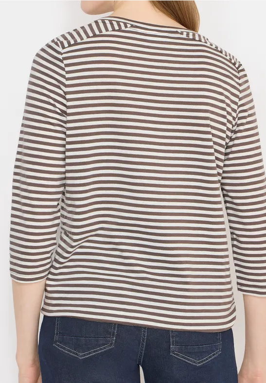 Gestreiftes Shirt urban taupe