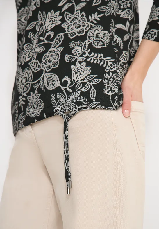 T-shirt à motifs raw khaki