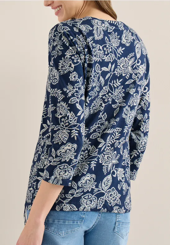 T-shirt à motifs sporty denim blue