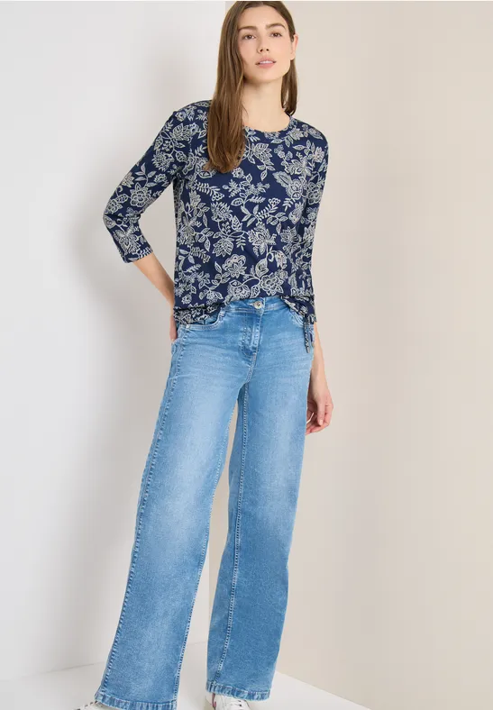 T-shirt à motifs sporty denim blue