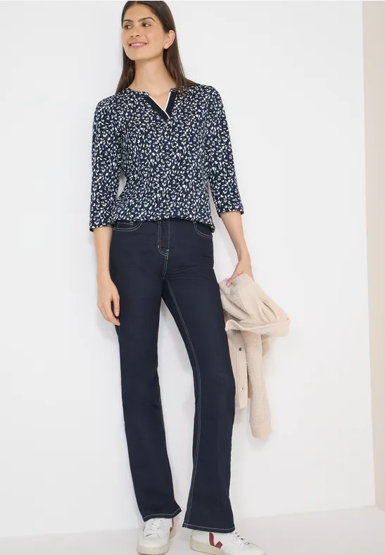 Gemustertes Shirt universal blue