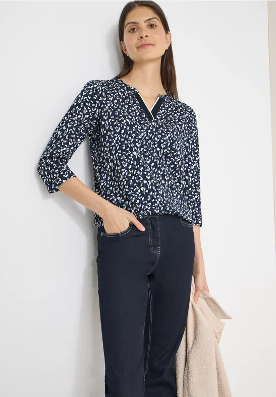 Gemustertes Shirt universal blue