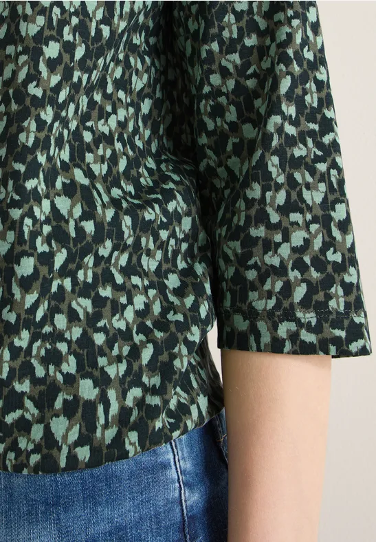 Gemustertes Shirt khaki