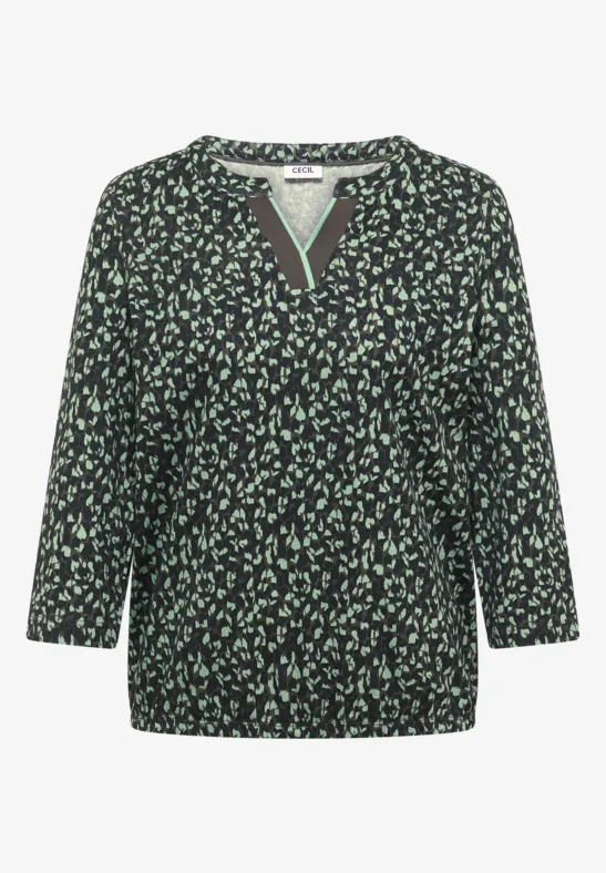 Gemustertes Shirt khaki