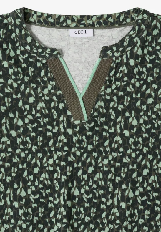 Gemustertes Shirt khaki