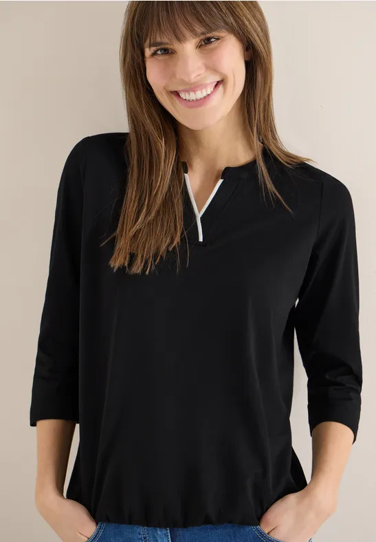 Shirt in Unifarbe Black