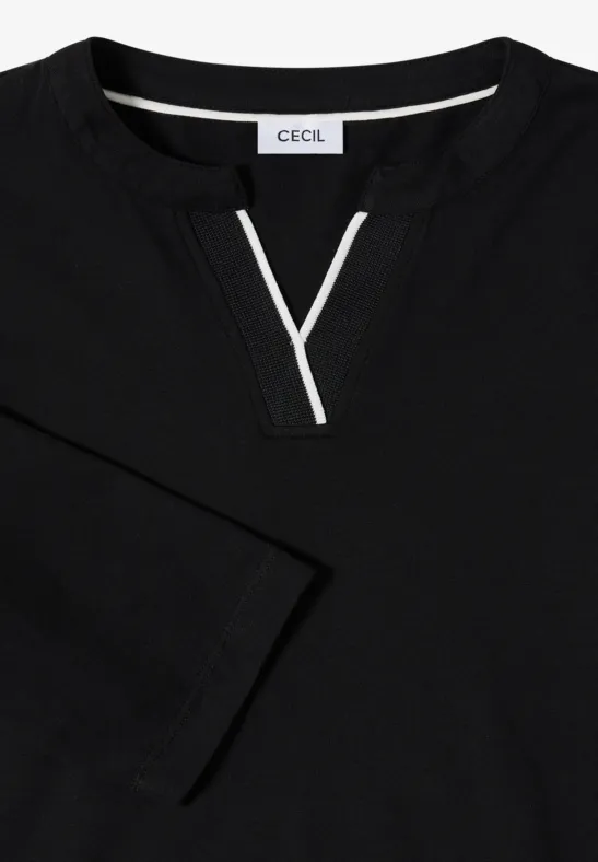 Shirt in Unifarbe Black