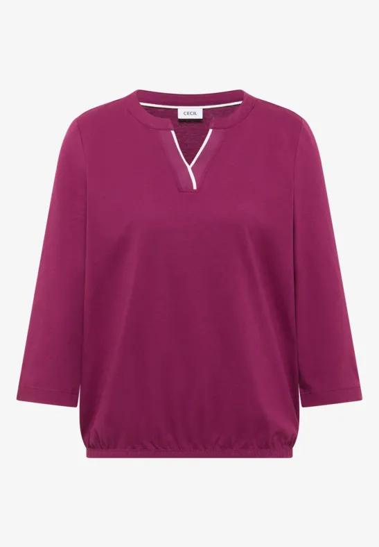 Shirt in effen kleur magenta purple