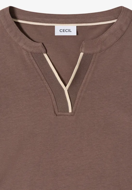 T-shirt en couleur unie urban taupe