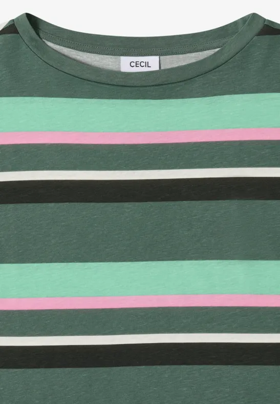 Gestreiftes Shirt khaki