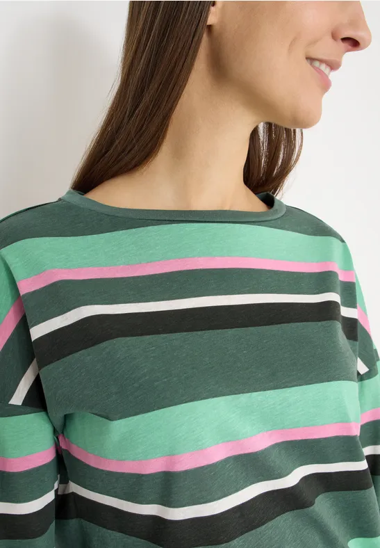 Gestreiftes Shirt khaki