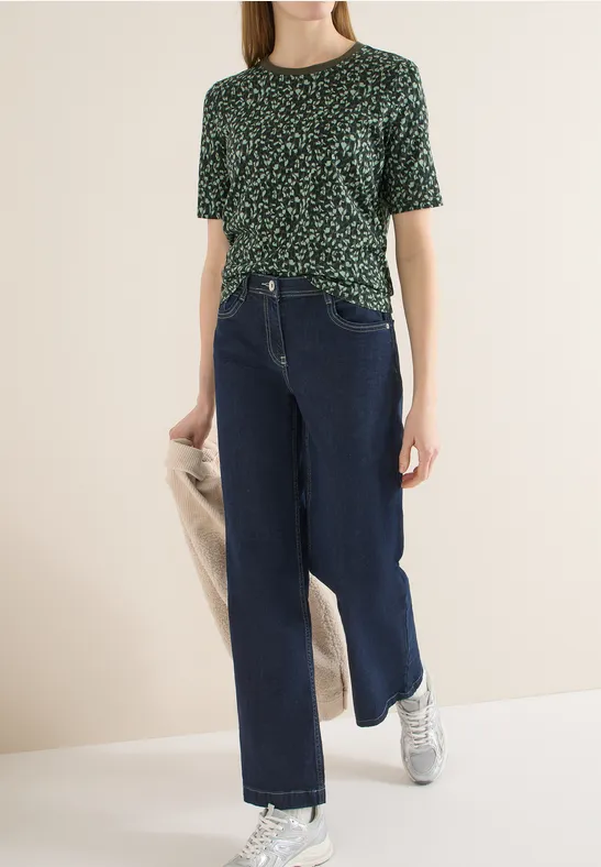 Shirt met patroon khaki