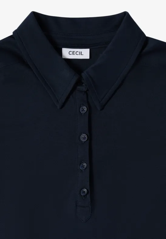 Shirt mit Knopfdetail universal blue