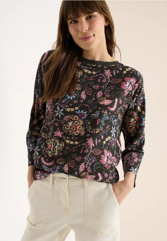 Gemustertes Shirt raw khaki