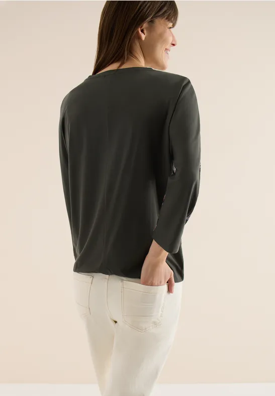 Gemustertes Shirt raw khaki