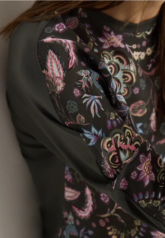 Gemustertes Shirt raw khaki