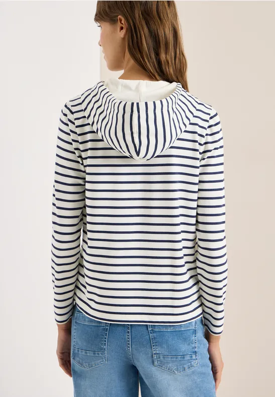 Gestreiftes Hoodie Shirt universal blue