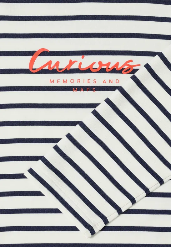 Gestreiftes Hoodie Shirt universal blue