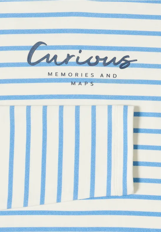 Gestreiftes Hoodie Shirt cloud blue