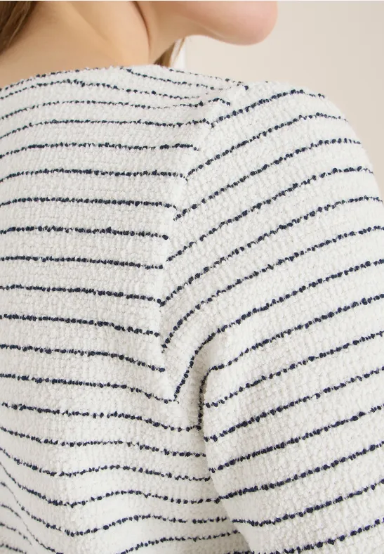 Gestreept shirt vanilla white