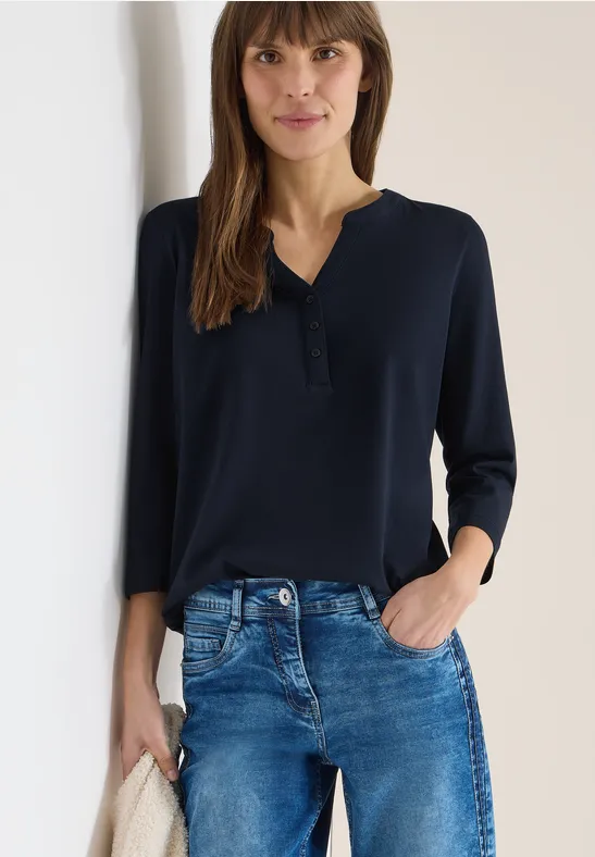 Shirt im Tunika-Look universal blue