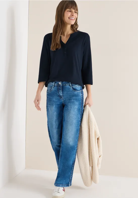 Shirt im Tunika-Look universal blue