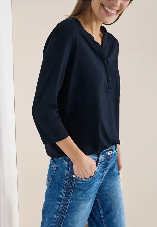 Shirt im Tunika-Look universal blue