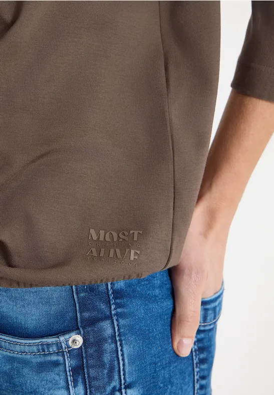 Shirt im Tunika-Look urban taupe