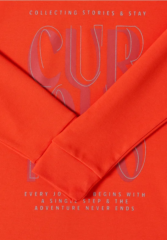 Hoodie Shirt mit Print cherry tomato orange