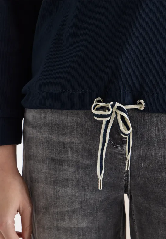 Hoodie en structure côtelée universal blue