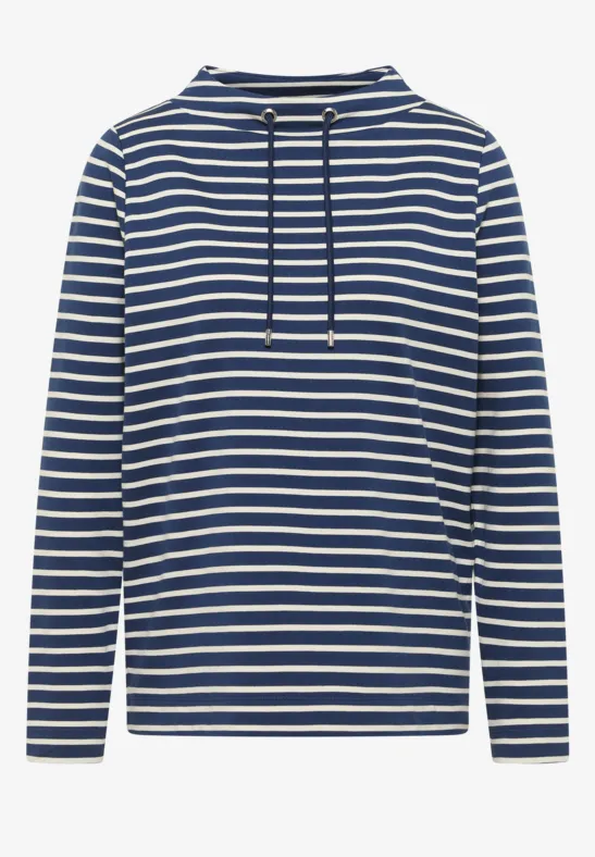 Gestreept shirt sporty denim blue