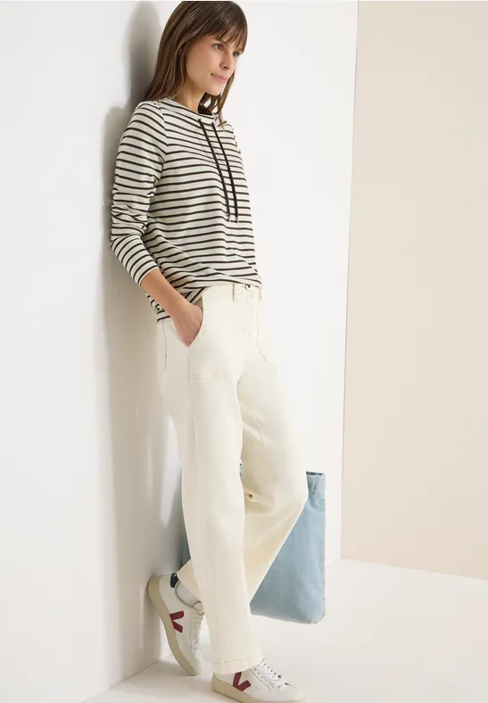 T-shirt à rayures macchiato brown