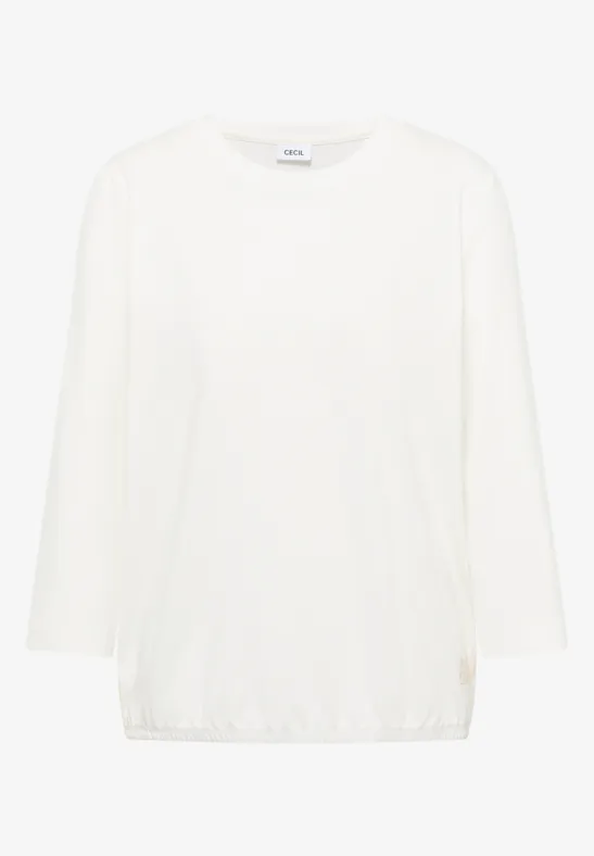 T-shirt avec détail tape vanilla white