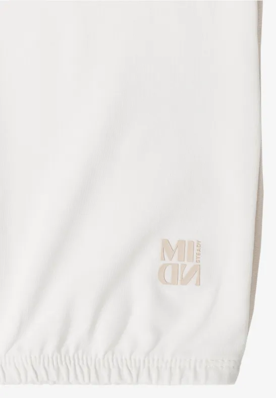 T-shirt avec détail tape vanilla white