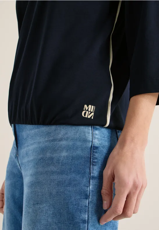 Shirt mit Tapedetail universal blue