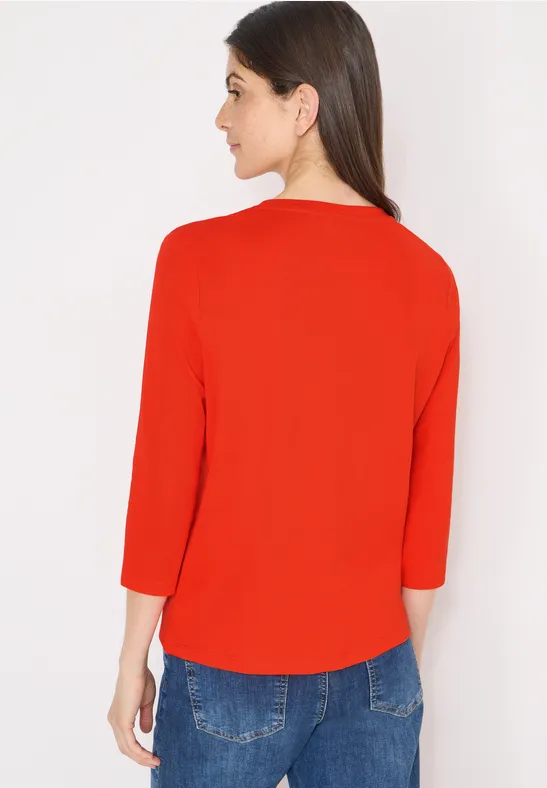Basic Shirt cherry tomato orange
