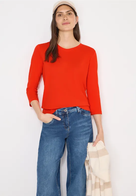 Basic Shirt cherry tomato orange