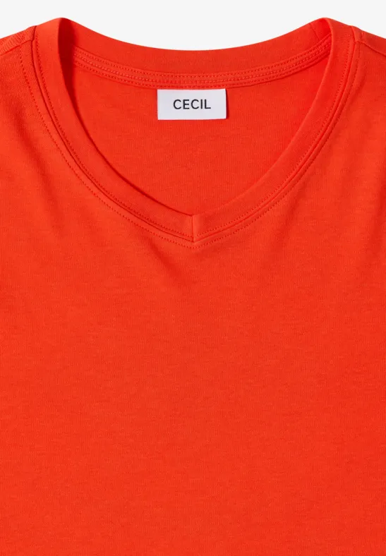 Basic Shirt cherry tomato orange