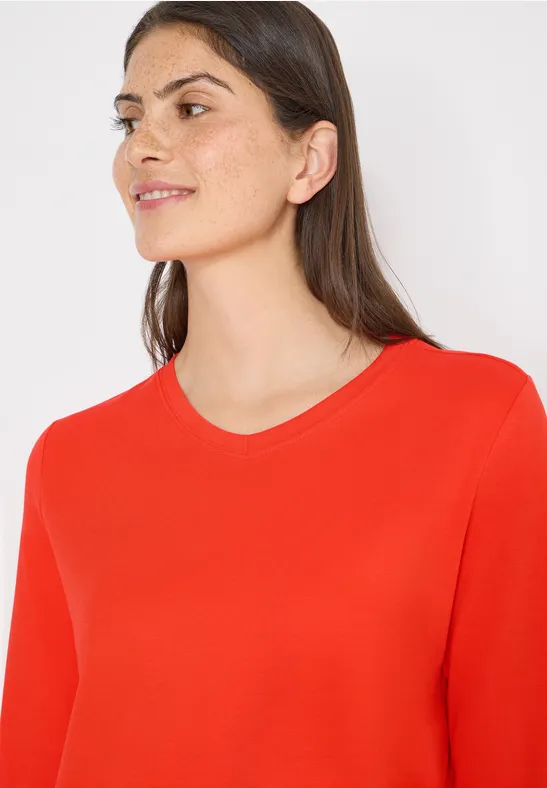 Basic Shirt cherry tomato orange