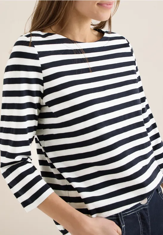 T-shirt de base rayé universal blue